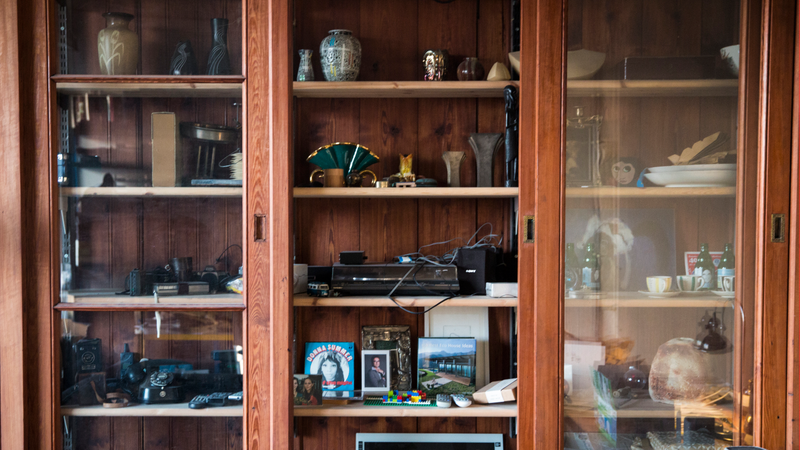 The 19th century wooden cupboard Frank bought on eBay that served as the basis for an entire floorplan